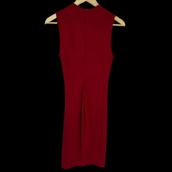 Lauren Ralph Lauren Red Sleeveless Faux Wrap Dress Sz P - Picture 2 of 9